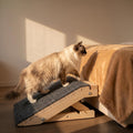 Adjustable Wooden Dog Stair Ramp, 4.3 & 5.5 Inch Height (1-Pack) for Pet