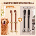 Thinkday 2 Pcs Leather Potty Training Bells for Dogs to Go Outside