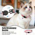 Rhinestone Cat Collar Breakaway, Soft Velvet Cat Collars with Bell, Adjustable Comfortable Cats Collar, 7.5-12.5 Inch for Cat, Kittens and Puppies (Pink)