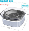 UPSKY 70oz Dog Water Bowl 2L No Spill Dog Bowls Large Capacity Spill Proof Slow Water Feeder, No Splash Pet Water Dispenser Vehicle Carried Travel Slow Drinking Bowl for Messy Drinkers