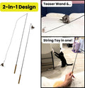 Forever Stick - Unbreakable Cat Wand Toy | Solid 1-Piece Fiberglass Rod - Bends, Doesn’t Break | 3-Year Warranty | 36 Inch Cat Fishing Pole Toy with Spinning Feather Toy | 2-in-1 String Toy and Teaser