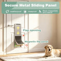 3-Flaps Extreme Weather Dog Door for Exterior Door, Aluminum Frame and Telescoping Tunnel with Sliding Lock Panel,Suitab