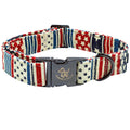 Elegant little tail Independence Dog Collar, Holiday Pet Collar Patriotic Dog Durable Dog Collars Girl or Boy Soft Pet Gift Adjustable Dog Collar for Small Medium Large Dogs