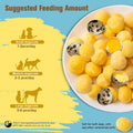 Globalpaw Premium Freeze-Dried Quail Egg Yolks - All-Natural Snack for Cats and Dogs, 100% Pure Quails Yolk Ingredients Pet Treats, Supports Growth with Protein & Iron, Crispy (Quail Egg Yolks 1pcs)