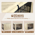 HiCaptain Dog Crate Cover 36.0" L x 23.0" W x 25.0" H with Breathable Mesh, Heavy Duty Kennel Cover, Dual Zippered Panels, Windproof Waterproof(Beige)