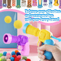Eerrhhaq 2 Cat Toy Launchers & 100 Cat Pom Pom Balls,Cat Toys Balls Launcher,Launch Ball Interactive Toy,Silent Plush Elastic Ball for Kitty