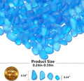QYGL Sea Glass Stones - 2.9LB/46.4oz Aquamarine Frosted Glass Pebbles