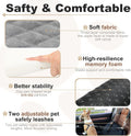 Dog Car Seat for Small Dogs,Pet Safety Travel Bed with 3Seatbelt-Black/Grey