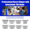 Professional Grooming Electric Corded 2-Speed Horse Clipper with Detachable Blade - Cool & Quiet Running Design - Includ