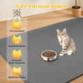 Lorvain 45" x 30" Cat Food Mat,Silicone Pet Feeding Mat with Raised Edges