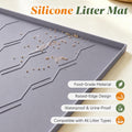 Songrey Silicone Cat Litter Mat 34" x 22", Large Litter Trapping Mat