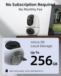 VIRTAVO Pet Camera Indoor No Subscription, for Dog Cat Baby, 360° PTZ