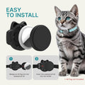 AirTag Cat Collar Breakaway, Reflective Cat Collar Compatible with Apple AirTag 1st & 2nd Gen, Hidden Holder with Bell, Lightweight Water-Resistant Strap for Adult Cats, AirTag Not Included