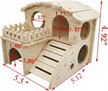 Multi-Chamber Wooden Hamster Hideout, House and Cage Accessory