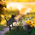 Rngmsi Memorial Pet Grave Markers, Metal Cat Garden Stake Plaque Cemetery Outdoors, Waterproof Pet Headstone Memorial(13.4 X 12 in)