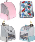 ORIZZP Bird Backpack Carrier with Stand Perch, Bird Travel Backpack for Hiking, Airline Approved Green Bird Backpack