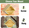 Nalwort Dove Nesting Box, Solid Wood Mourning Dove Nesting Box, Triangular Opening Birdhouses for Outdoors, Pigeon House with Hanging Rope, 11.2" H x 6" D x 14" W, Nesting Pad Not Included