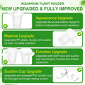 Borlech New Upgraded Large Aquarium Plant Holder with 1.57-inch Extension Hooks and Suction Cups for Fish Tank Aquaponic