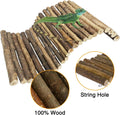 Hamiledyi Extra Large Wooden Reptile Hideout Bearded Dragon Bendy Bridge Climbing Ladder Hiding Hut Reptiles Hide Cave H