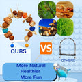 XLpeixin Parakeet Swing Toys,Bird Cage Hanging Chewing Toys,Natural Bird Parrot Foraging Toys for Budgerigar Conure Cockatiel Lovebirds Finches