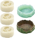 5Pcs Dubia Cockroach Water Basin Loofah & Resin Food Bowl Container Set, Comfortable Habitat for Roaches Live Isopods Sp
