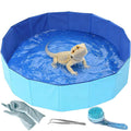 Gxsdj Bearded Dragon Foldable Bath Pool, Lizard Bathtub with Soft Brush, Collapsible Reptile Swimming Pool, Bearded Dragon Accessories with Rubber Gloves for Puppy Dogs Cats
