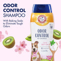 Arm & Hammer Deodorizing Dog Shampoo with Baking Soda for Odor Control, Tearless Moisturizing Formula for Sensitive Skin, Fresh Kiwi Blossom Scent, Safe for Dogs and Puppies, 20 Fl Oz