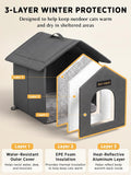 Rest-Eazzzy Outdoor Cat House for Feral Cats,Weatherproof & Insulated