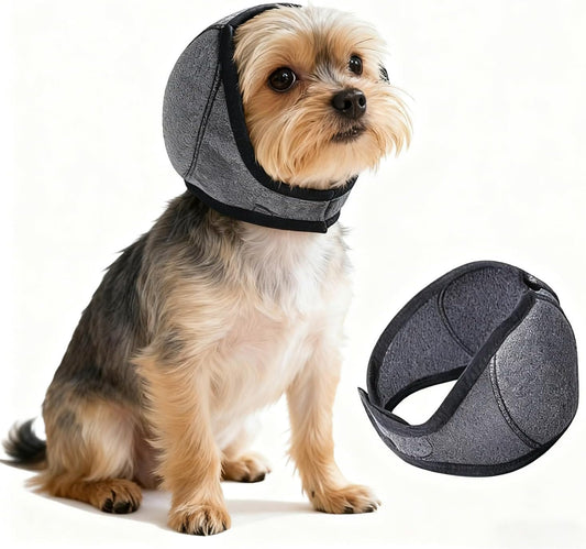 Dog Ear Cover, Dog Ear Muffs Noise Protection, Adjustable No Shake Ear Wrap Comfortable Quiet Dogs Calming Hood Blow Dry