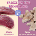PAWUP Freeze Dried Duck Dog Treats, Single Ingredient Whole-Cut Duck, All Natural High Protein Duck Treats for Medium & Large Dogs, Great for Picky Eaters, 3.8 oz