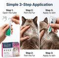 Cat Dewormer Topical Flea & Tick for Cats & Kittens, Monthly for Cats Over 1.5 lbs & 8 Weeks or Older, 6 Doses Supply Fa