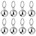 QFGasre 8 Pack Pet Bells for Dog Cat Bells Collar Charm for Puppy Pet Pendant Accessories Anti-Lost Training Bell for Collars Dogs Training Bell Collar for Dogs and Cats DIY Crafts Decorations Silver