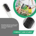 7-Piece Set Bird Cage Cleaner,Small Animal cage Cleaning Tool Wooden and Stainless Steel Cleaning Brush Long Handle Clea