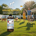 PetSilver Immune Support, Natural Nebulizer Solution, Promotes Respiratory Health in Cats & Dogs, Allergies, Sinus & Cough Treatment, Easy to Use, Patented Chelated Silver, Made in the USA, 16 fl oz