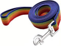 TAIAN 4FT/5FT/6FT Strong Dog Leash, Nylon Dog Leashes for Small Medium Large Dogs (Rainbow, 1 in x 10 ft)