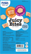 INABA Juicy Bites Chewy Cat Treats, Scallop Crab Flavor, 18ct