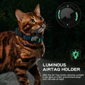 Luminous AirTag Cat Collar Breakaway, OUCWLTAG GPS Cat Collar with Apple Air Tag Holder, Cat Tracker Collars with Safety