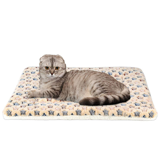 FJWYSANGU Pet Blanket Premium Fluffy Flannel Cushion Soft and Warm Mat for Dogs Cats(Star/Yellow,Small)