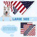 Dog Bandanas XLarge 2PCS in Storage Box, Reversible American Flag Pet Scarf for Boy and Girl, Washable, Adjustable Bandana for Dogs, 4th of July Patriotic Bandana for Large and Extra Large Dogs