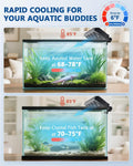 BAOSHISHAN 4-Head Aquarium Fan with Adjustable 5 Speeds & 5 Timer Settings