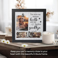 X-partner Pet Memorial Frame with Collar Holder – Dog and Cat Loss Remembrance Gift – You Were My Favorite Hello and Hardest Goodbye – Sympathy Keepsake Frame for Pet Lovers