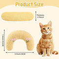 Pet Small Pillows for Small Dogs Cat U-Shaped Puppy Neck Pillow for Indoor Improve Relief Sleeping Machine Washable (Yel