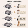 Dog Bed for Small Dogs Washable, Super Soft Durable Cat Bed, Warming Soft Calming Puppy Bed Pet Bed with Anti-Slip Botto