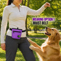 2-Cup Magnetic Dog Treat Pouch with Waist Belt and Metal Clip