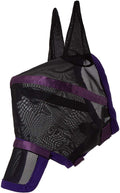 Harrison Howard Maskology Supreme Nylon Framework Micro-Woven Material UV-Proof Horse Fly Mask Black Purple (Cob)