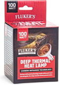 Fluker's Deep Thermal Heat Lamp for Reptiles with Carbon Infrared Technology, for All Reptile Tanks, Great for Basking, 