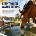 Solar Horse Water Trough Aerator, 0.3 L/min Pump with Solar + USB Charging.