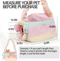 Dog Purse Carrier for Small Dogs, Soft Side Pet Tote Bag Up to 12lbs, Pink