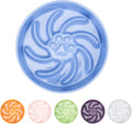 Fancy Lemon Ceramic Slow Feeder Dog Bowl, 3 Cup Dog Food or 25oz Water, Slow Eating Bowl for Middle Breed, Maze Puzzle Feeder for Fast Eaters, Anti-Choking Stop Bloat, Non-Slip BPA Free (Blue)