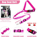 Dog Harness Collar and Leash Set - Dog Halter Harnesses Fits Small Medium Dogs (Pink-M)